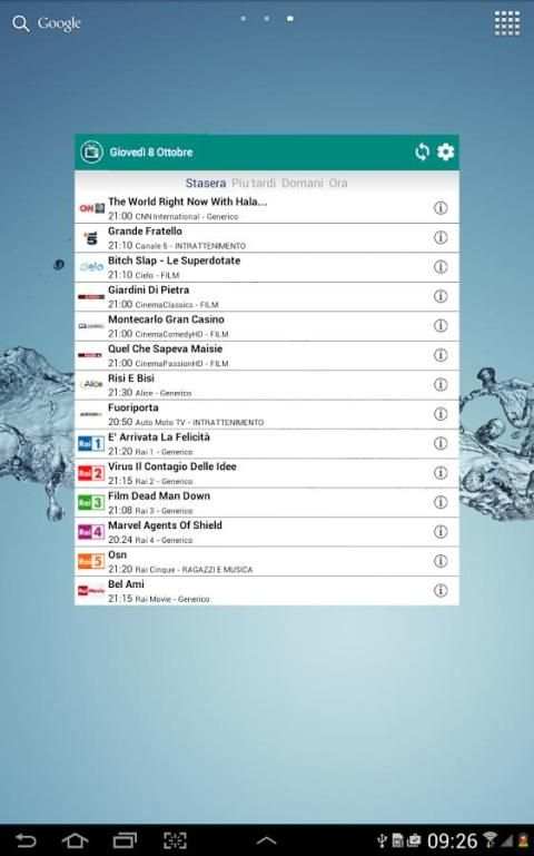 Wid Tv Lite - Guida TV Widget screenshot 4
