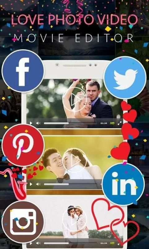 Love Video Maker with Music स्क्रीनशॉट 1