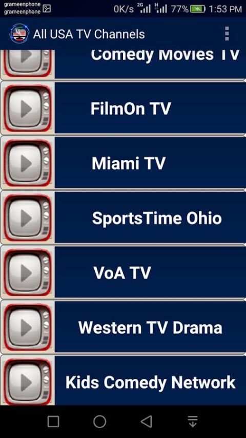 USA TV Channels HD 2 تصوير الشاشة