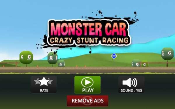 Monster Car:Crazy Stunt Racing screenshot 5