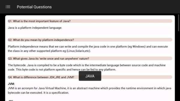 Potential Interview Questions स्क्रीनशॉट 4