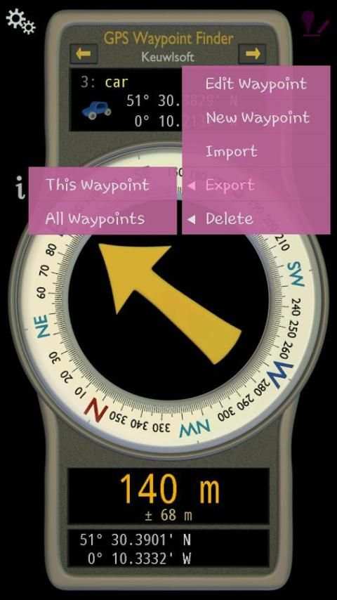 GPS Waypoint Finder 4 تصوير الشاشة