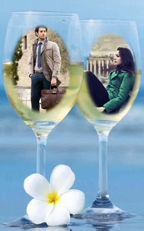 Wine Glass Photo Frame 2 تصوير الشاشة