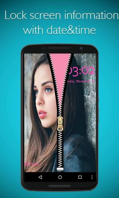 Photo Zipper Lock Screen 3 تصوير الشاشة
