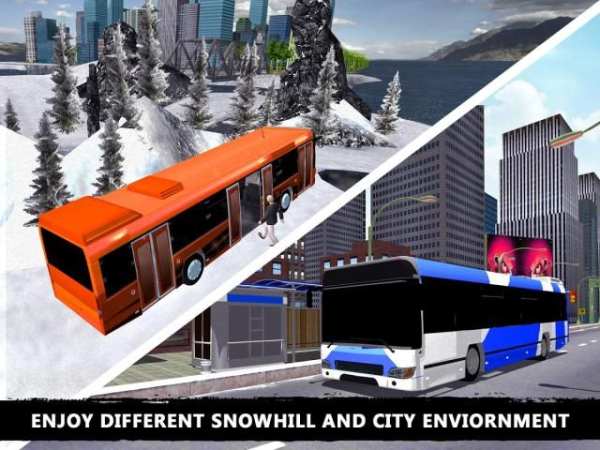 Offroad Salju Tourist Bus driv screenshot 9