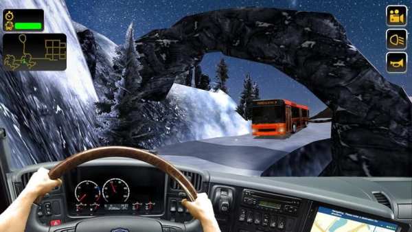 Offroad Salju Tourist Bus driv screenshot 6