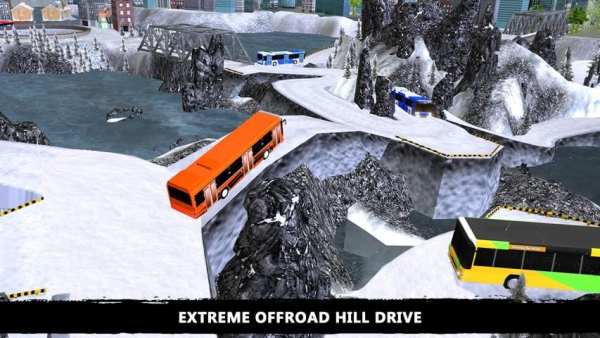 Offroad Salju Tourist Bus driv screenshot 4
