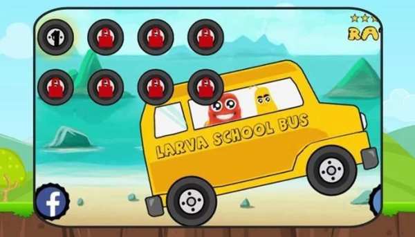 Larva Fun Bus Climb Racing screenshot 1