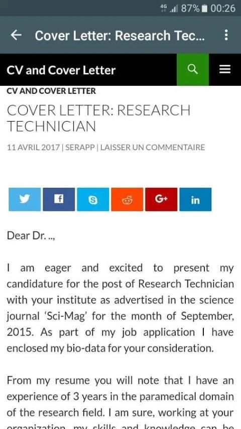 CV and Cover Letter screenshot 2