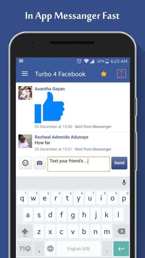 FastWeb For Facebook screenshot 1