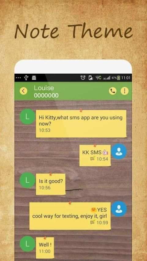 KK SMS Theme Package One 4 تصوير الشاشة