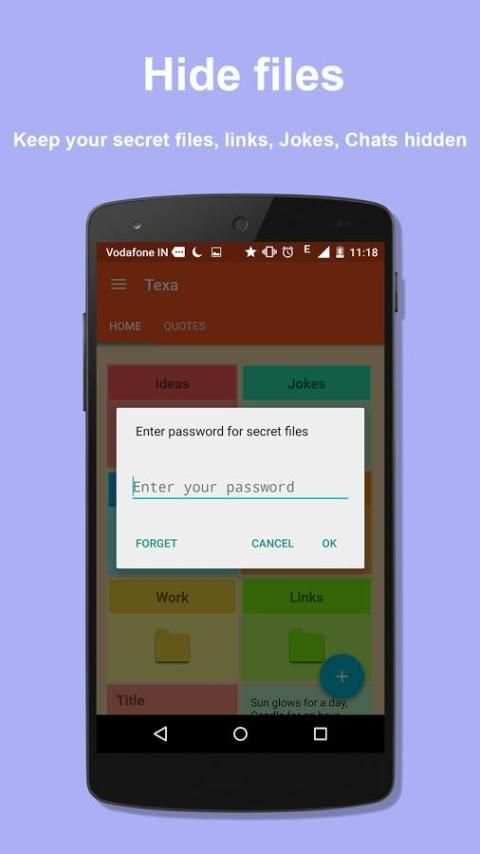 Texa : Quick Text Saver 1 تصوير الشاشة