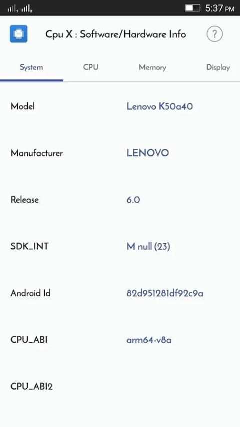 CPU X : Software/Hardware info स्क्रीनशॉट 7