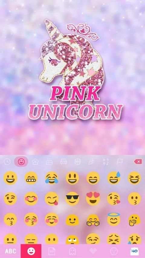 Glitter Unicorn iKeyboardTheme screenshot 3