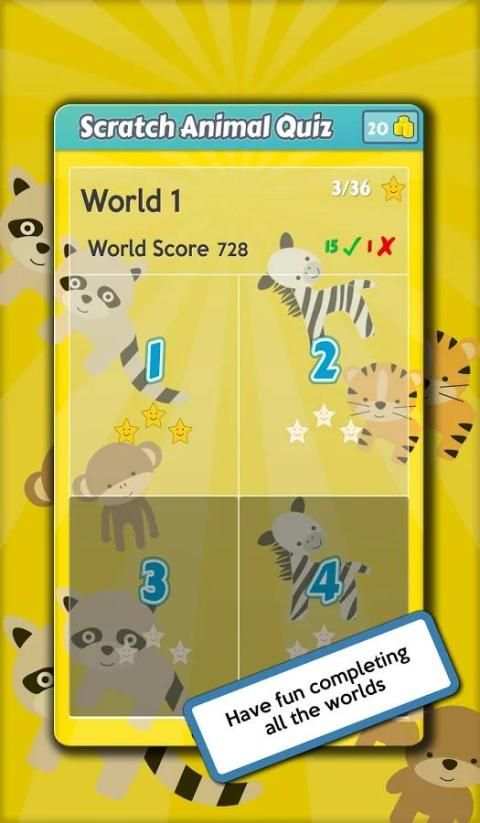 Scratch Animal Quiz. Guess screenshot 1
