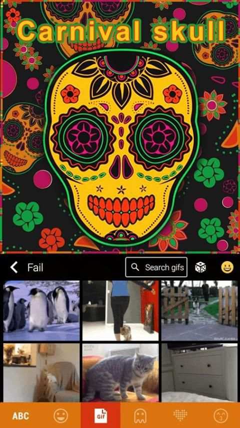 Carnival Skull Emoji Keyboard screenshot 3