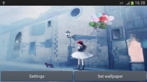 Rainy Day Girl Live Wallpaper screenshot 2