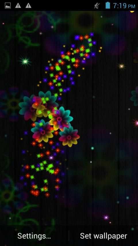 Neon Flowers Live Wallpaper скриншот 2