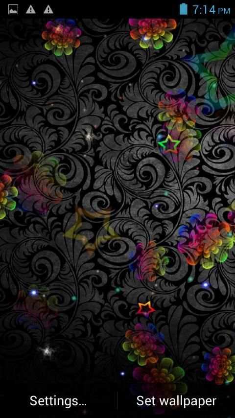 Neon Flowers Live Wallpaper 3 تصوير الشاشة
