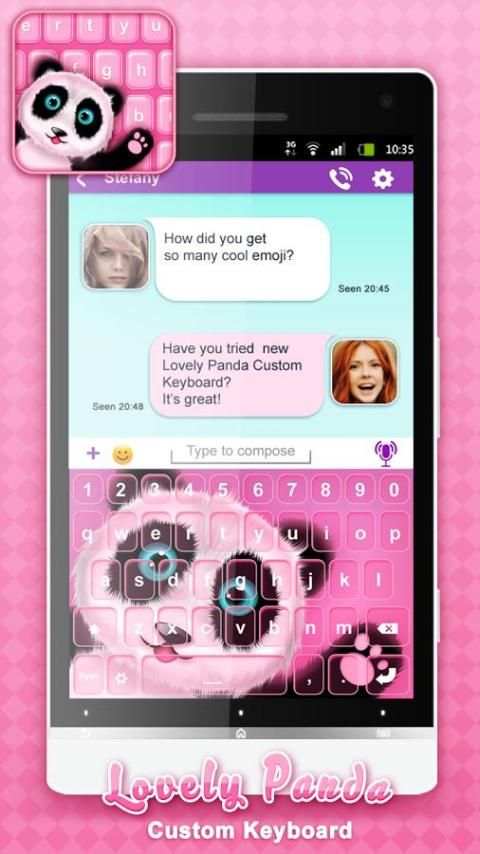 Lovely Panda Custom Keyboard screenshot 3