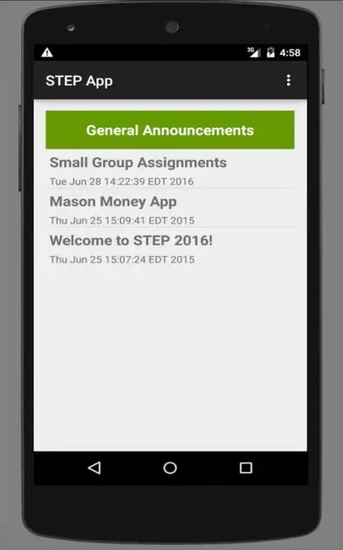 STEP 2016 App screenshot 1
