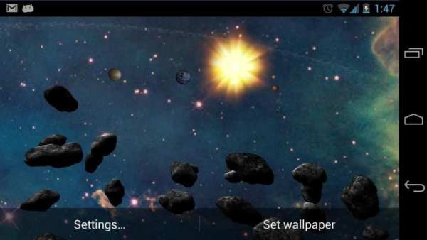 Asteroid Belt Free L Wallpaper स्क्रीनशॉट 3