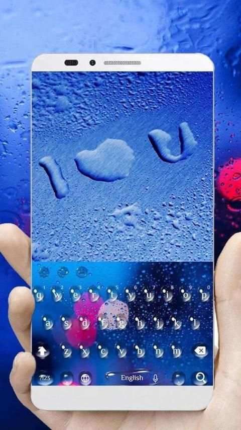 Theme Blue Rain Water Drop स्क्रीनशॉट 2
