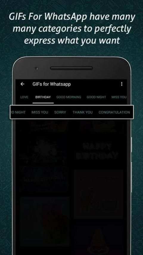 GIFs for Whatsapp 2017 स्क्रीनशॉट 1