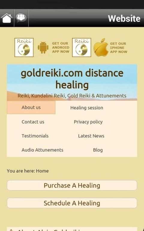 goldreiki.com distance healing screenshot 1