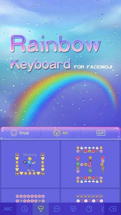 Rainbow Keyboard for Facemoji 2 تصوير الشاشة