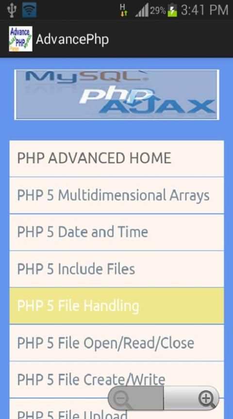 Advance Php/AJAX W3school 6 تصوير الشاشة