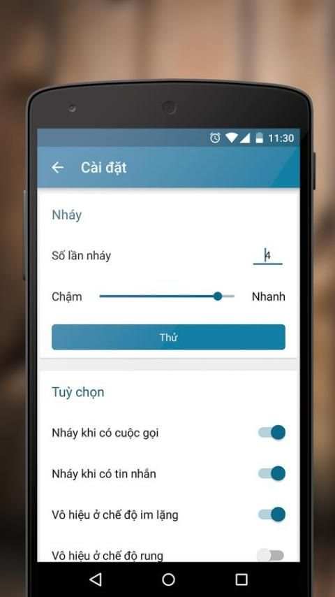 NHAY DEN FLASH KHI CO SMS,CALL screenshot 2