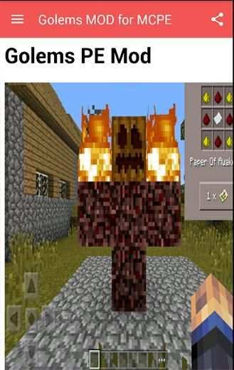 Golems MOD for MCPE screenshot 1