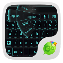GO Keyboard Black Cyan Theme أيقونة