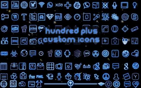 Neon Blue GO Launcher Theme screenshot 5