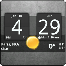 Sense Analog Clock Widget Dark أيقونة