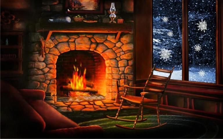 Christmas fireplace wallpaper by Maria_Grueva - Download on ZEDGE™ | 5c60