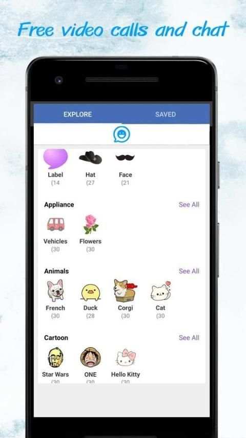 Free Video Calls and Chat Sticker Maker screenshot 2