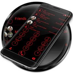 Dialer Circle Black Red Theme