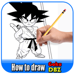 How to draw goku DBZ icon