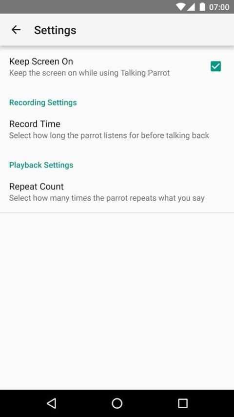 Talking Parrot screenshot 1