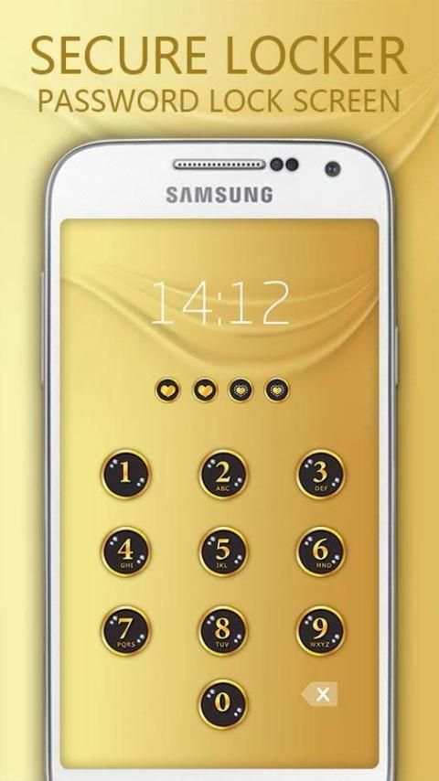 Applock Theme Gold स्क्रीनशॉट 3