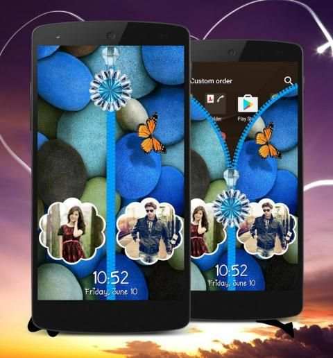 Butterfly Zipper Lock Screen скриншот 3