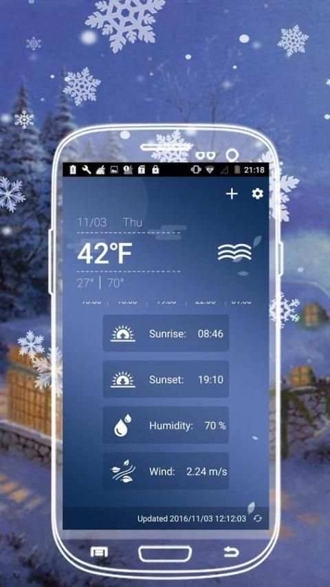 Christmas Weather Widget Theme 1 تصوير الشاشة