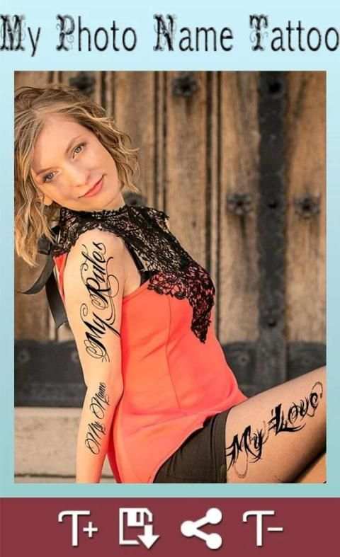 My Photo Name Tattoo Editor скриншот 1