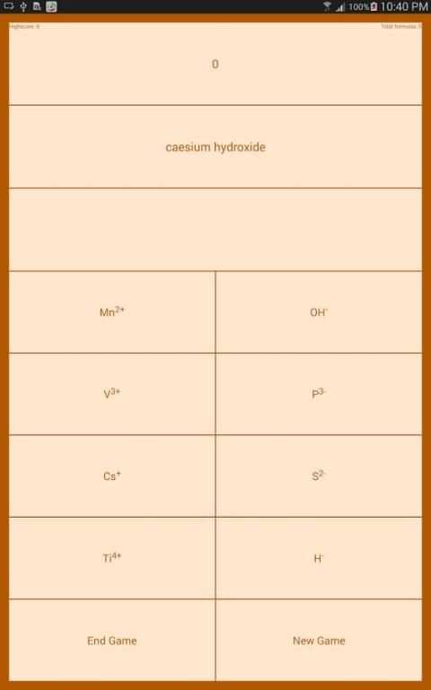 Chemical Formulas Challenge 2 تصوير الشاشة