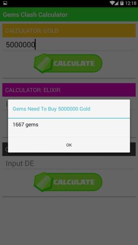Gems Clash Calculator 4 تصوير الشاشة