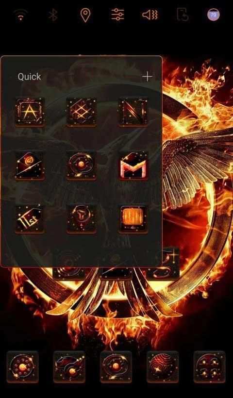 HD Fire Mockingbird thema screenshot 2