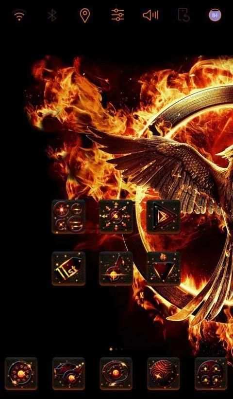 HD Fire Mockingbird thema screenshot 4