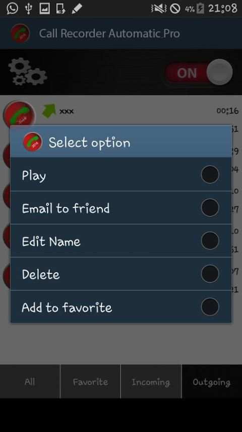 Call Recorder Automatic Pro स्क्रीनशॉट 3
